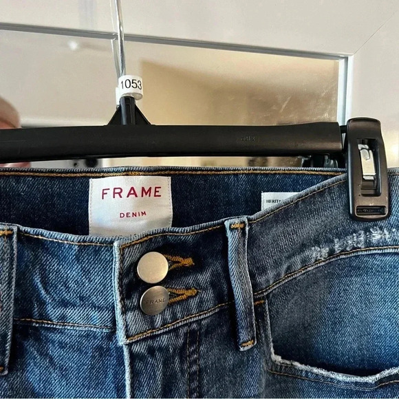 1053 FRAME Denim Heritage Le Sylvie Slender Straight Size 26 Color Blue - Picture 2 of 5